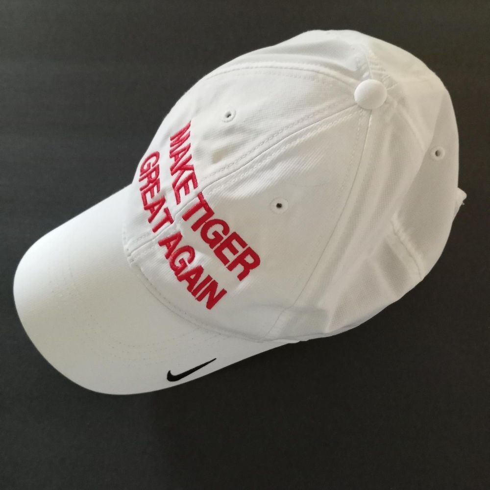 Nike Tiger Woods Golf Hat Make Tiger Great Again Adjustable Red Trucker Cap - Picture 5 of 9